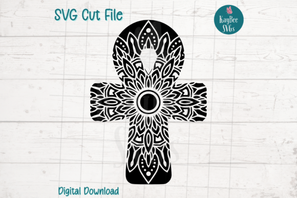 Download Egyptian Ankh Mandala Cross SVG Cut File - Ankh Collection