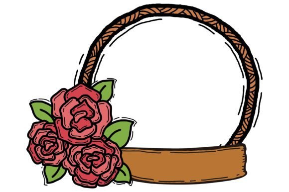 Download Circle Frame with Rose Flower Theme - Rose flower theme Collection