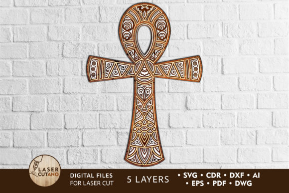 Download ANKH Multilayer Laser Cut Files, Mandala - Ankh Collection